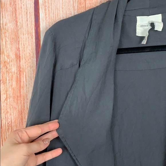 Silence + Noise Grey Waterfall Cardigan 1283CH3 - Picture 2 of 6